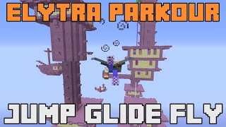 Minecraft Elytra Parkour  Jump Glide Fly [upl. by Frymire]