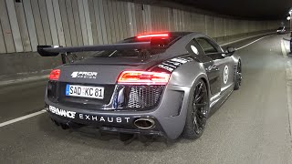 630HP Audi R8 V10 w Per4mance Exhaust  Brutal EXHAUST Sounds [upl. by Henebry]