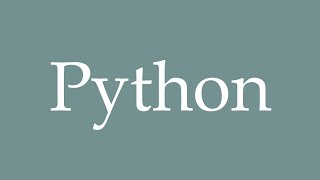 How to Pronounce Python Correctly in French [upl. by Inittirb]