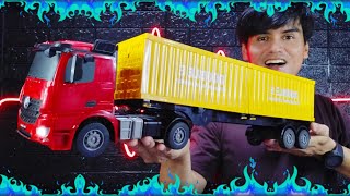 Unboxing Truk Kontainer Remot Kontrol Mercedes Benz Arocs E664003 [upl. by Pam335]