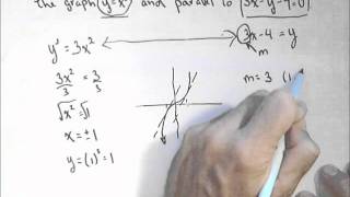 Finding a Tangent Line Parallel to a Given Line [upl. by Vahe651]