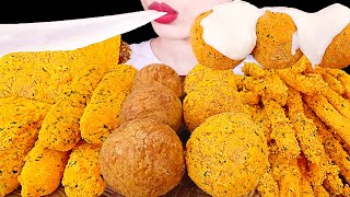 ASMR MUKBANG｜CHEESE BALL CHEESE STICK FRENCH FRIES CORN DOG CHICKEN 뿌링클 먹방 치킨 치즈볼 치즈스틱 감자튀김 핫도그 [upl. by Calvinna]