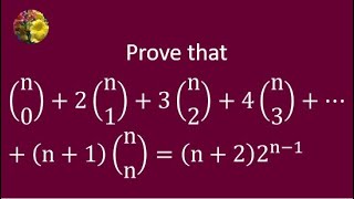 Proving the required result using binomial theorem and differentiation [upl. by Hezekiah428]