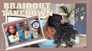 Braid out take down on relaxed hair  Products amp GoTo Styles  April Sunny [upl. by Asiole555]