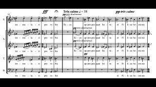 Tristis est anima mea Quatre motets pour un temps de pénitence  F Poulenc Score Animation [upl. by Sihunn]