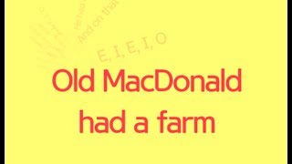 Old MacDonald Had A Farm Lyrics Only [upl. by Brackely]