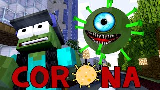 CORONA LOCKDOWN CHALLENGE  MINECRAFT ANIMATION [upl. by Jariv]