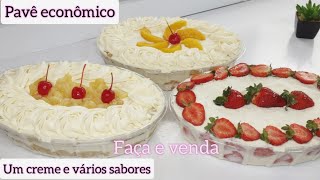 SOBREMESA ECONÔMICA PAVÊ FÁCIL E PRÁTICO UM CREME BASE PARA VÁRIOS SABORES ESSA NÃO PODE FALTAR [upl. by Juan268]