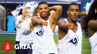 Meet the NFL’s First Male Cheerleaders [upl. by Yenaiv]