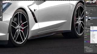 Simple C7 Corvette Stingray rendering  Speed Art Monaco Auto Design [upl. by Ailsun]