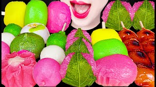 ASMR Japanese Mochi Dango 떡 당고 모찌 먹방 Mukbang Eating [upl. by Adah]