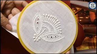 Lucknowi Chikankari Embroidery Tutorial Hool eyelet Stitch Shab Embroideryish [upl. by Salomone836]