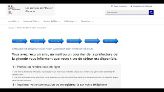 Comment prendre un rendezvous chez la Pref remise titre séjour [upl. by Milissent]