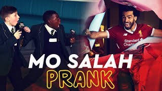 Mo Salah bursts through wall to surprise kids  KOP KIDS PRANK [upl. by Eirok]