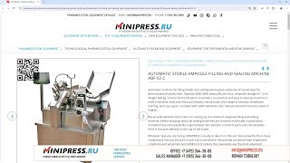 Minipressru Automatic sterile ampoule filling and sealing machine ABF022 [upl. by Annad]