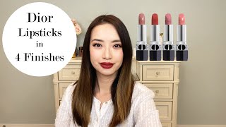 Dior Lipsticks New Formula Review  Preview of LE Sakura Quint [upl. by Bysshe489]