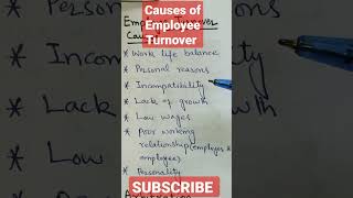 CausesReasons of Employee Turnover [upl. by Kerk169]