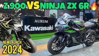 New launch 2024 Kawasaki Z900 vs Ninja ZX 6R🔥Know Which is Better😍Complete information [upl. by Rednijar]