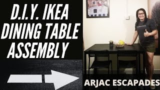 How to Assemble IKEA DINING TABLE amp CHAIR Do It Yourself EASY STEPS [upl. by Nnazil]