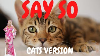 Cats Sing Say So by Doja Cat  Cats Singing Song Parody [upl. by Kinchen]