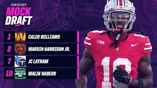 2024 NFL Mock Draft Washington SENDS NO 2 pick to Chicago for No 1  CBS Sports [upl. by Minsk972]