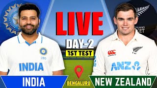 India vs New Zealand 1st Test Day 2  IND vs NZ Live Match  Live Cricket Match Today  Session 2 [upl. by Adnoel822]