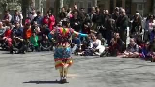 Jingle Dance Exhibition  Valerie Rivera  Redhawk Native American Mother Earth Pow Wow 2018 [upl. by Alena667]