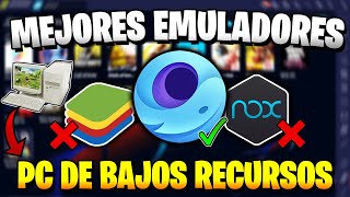 ✅7 MEJORES EMULADORES Android para PC de BAJOS RECURSOS 👉SIN LAG 12 GB RAM 🎮Juegos 60FPS🚀 2023 [upl. by Aneda]