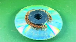 New Make Generator Free Energy Using By CD Disk With Magnet 100 [upl. by Abisia622]