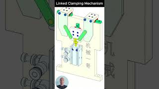 Linked Clamping Mechanism shorts engineering mechanical working [upl. by Lachus310]