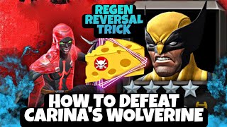 How to defeat Carinas Wolverine Cheese tricks explained  Carinas Challenge Hunk of Junk  MCOC [upl. by Rema]