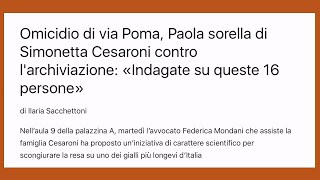 Delitto via Poma Le indicazioni di Paola Cesaroni [upl. by Yeslek]