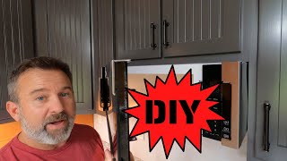 HOW TO Install Over the Range Microwave Vent Hood Combination  Log Home Kitchen Tour [upl. by Daley]