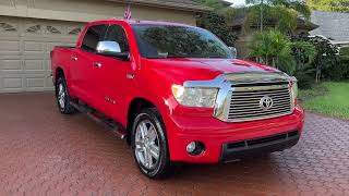 11 TOYOTA TUNDRA LIMITED 57 BLUETOOTH POWER LEATHER HTD SEATS ALLOY WHL TOWING 2 FL OWNERS PRISTINE [upl. by Holmes]