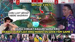 REAKSI OURA MAS EKO LIAT RRQ VS GEEK GAME 1 REACTION STREAMER GEEK FAM vs RRQ HOSHI MPLIDS14 [upl. by Zack]