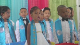 Khailee and friends sing the Belize National Anthem and recite the Pledge to Belize [upl. by Dalila175]