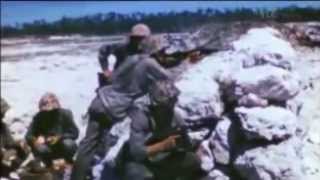 WW2 Battle of Peleliu  Color Footage [upl. by Cantlon]