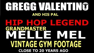 VINTAGE bodybuilding VIDEO  Gregg Valentino in the gym with Melle Mel mellemel greggvalentino [upl. by Levi]