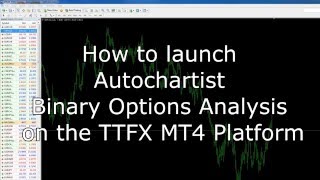 How to launch Autochartist Binaries on the TTFX MT4 platform [upl. by Zannini]