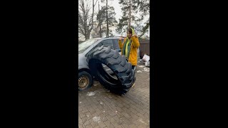 We made a trampoline from repurposed tires weet [upl. by Yeldah]