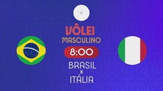 BRASIL x ITÁLIA  VÔLEI MASCULINO  OLIMPÍADAS DE PARIS 2024 27072024 [upl. by Connelley996]