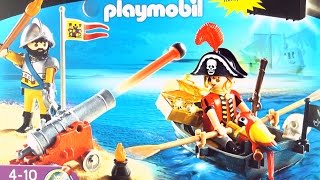 Playmobil Pirate  Playmobil Piraten  Rowboat and working cannon  Pirate Play Set 5894 [upl. by Alli]