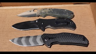 Zero Tolerance 0308 vs ZT0350 vs Spyderco Para 3 prelim [upl. by Yatnuhs]