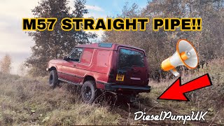 M57 DISCOVERY STRAIGHT PIPE PURE UNFILTERED SOUND HARDCUT LANDROVER [upl. by Caneghem]