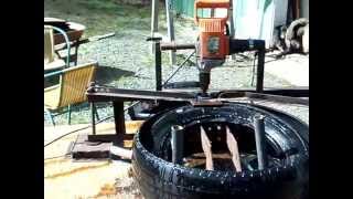 DIY Tire Cutting Machine [upl. by Dressel191]