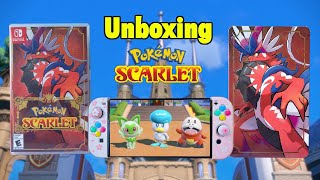 Pokemon Scarlet unboxing  early buyer bonus and initial gameplay [upl. by Pascia]