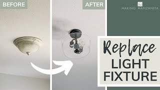 How To Install A Ceiling Light Fixture [upl. by Severn]