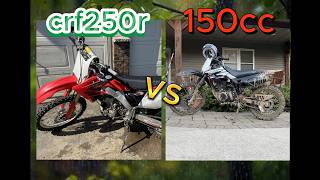 Testing the difference between a 150cc and a 250cc dirt bike [upl. by Anitsyrhk]