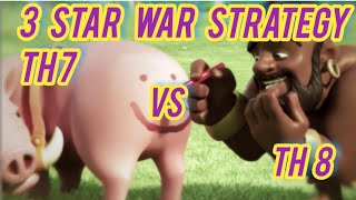 TH7 vs TH8 3 Star Attack Strategy  Clash of Clans How to use hogs at TH7 with guide [upl. by Obellia]