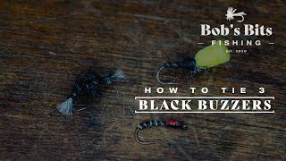 How to tie 3 Black Buzzer patterns to help you catch more trout [upl. by Anwahs133]